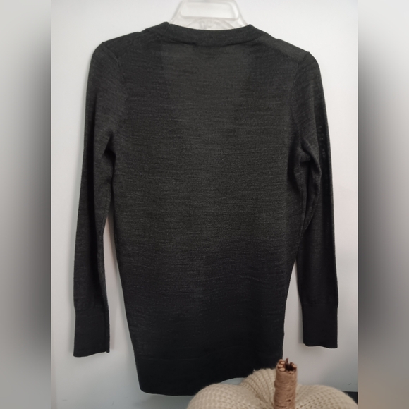 LOFT Dark Gray Cardigan Sweater. - Picture 2 of 4